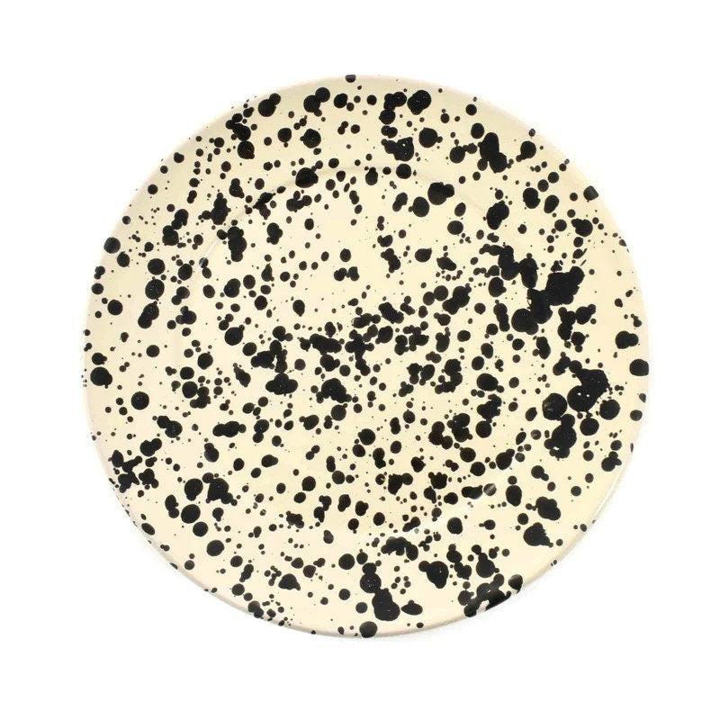 Black Splatter Dinner Plate