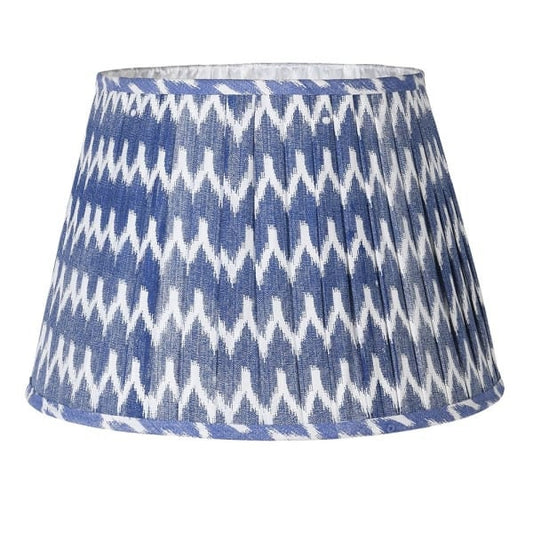 Blue & White Ikat Pleated Lampshade