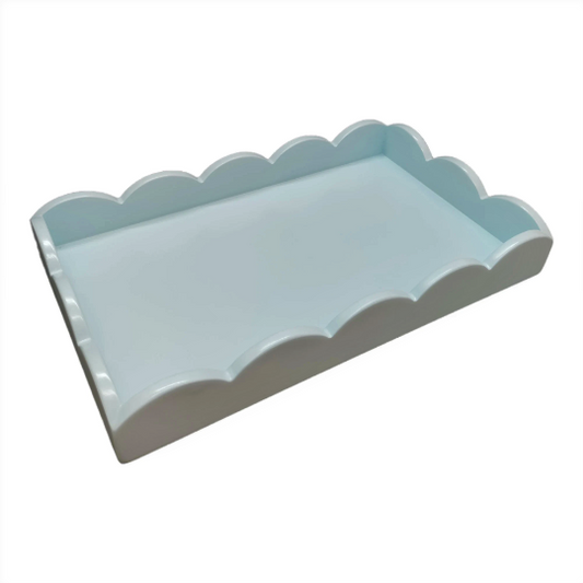 Powder Blue Small Scalloped Tray