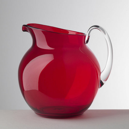 Clear Red Acrylic Pitcher